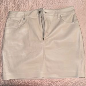 Off white faux leather skirt size 12